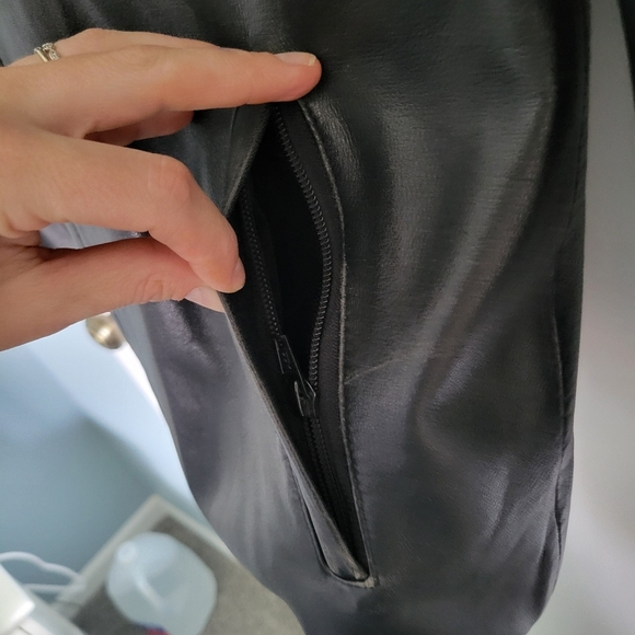 Wilsons Leather PELLE STUDIO Womens M Black Thinsulate Jacket Faux Fur Collar - Picture 2 of 10